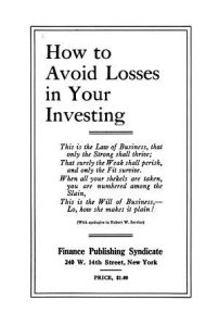 Book cover for How to Avoid Losses in Your Investing